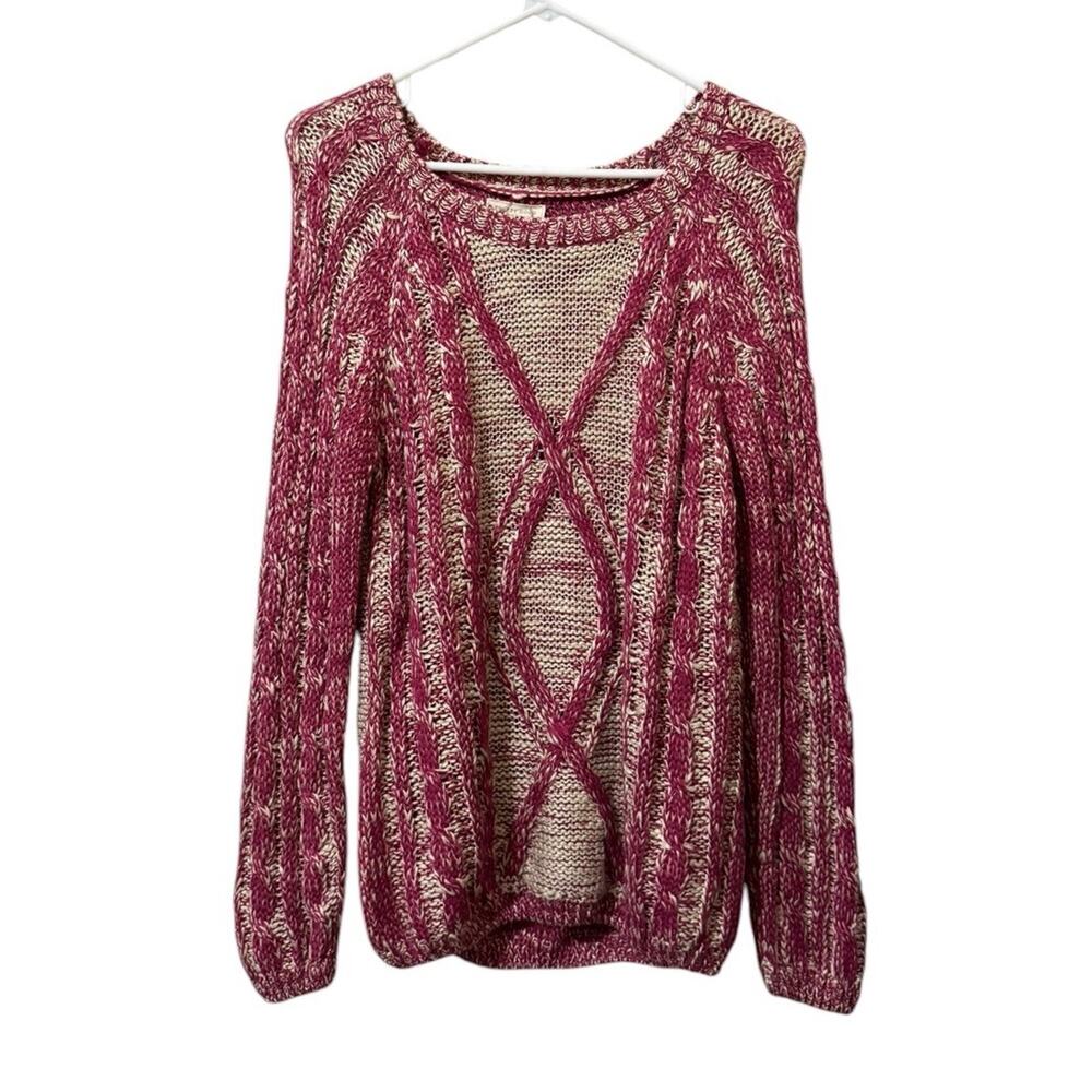 Pretty Good Women Size Large Knit Ribbed Sweater Acrylic Winter Casual Colorful